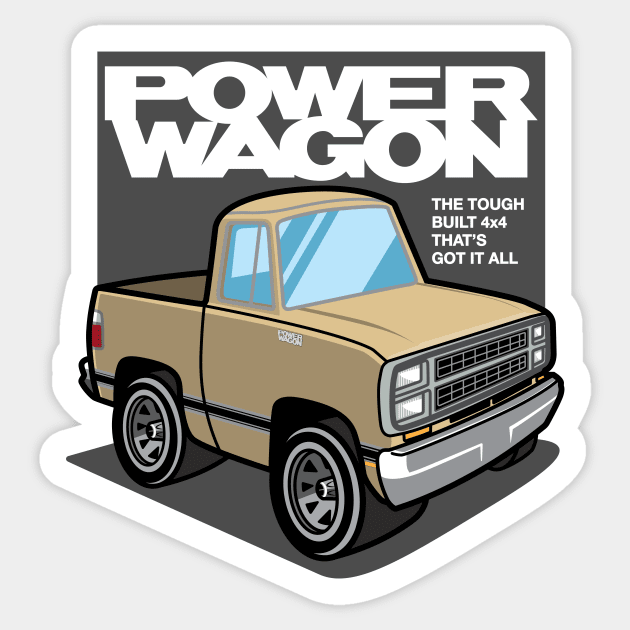 Cashmere - Power Wagon (1980) Sticker by jepegdesign